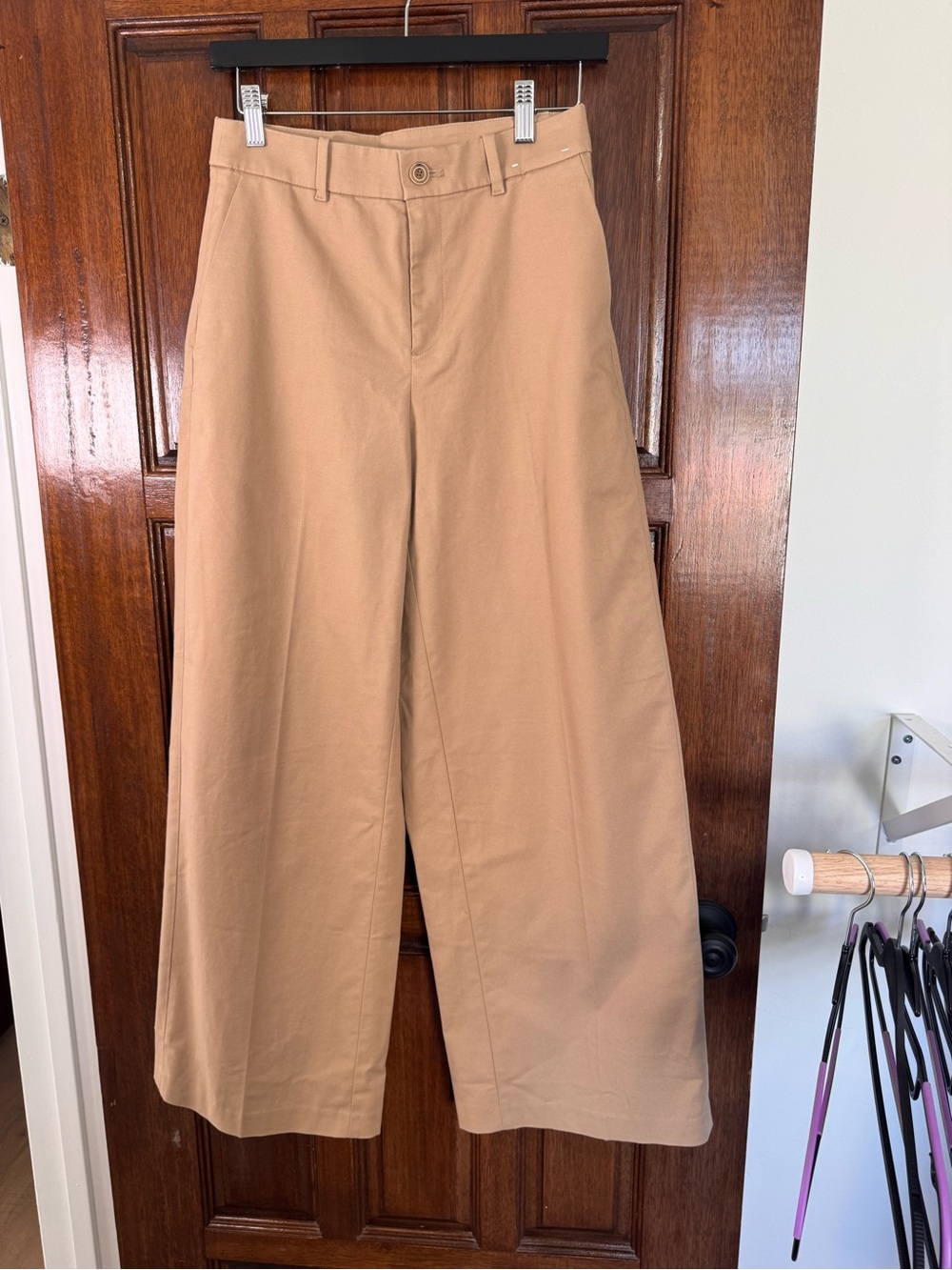 Uniqlo Wide-Leg Chino Pants β Camel Tan